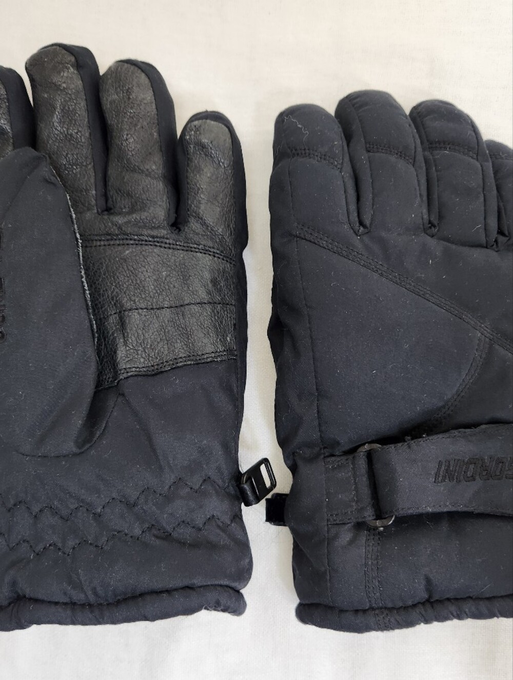 Gordini Goretex Womens Medium Black Outdoor Winter Gloves Leather Trim